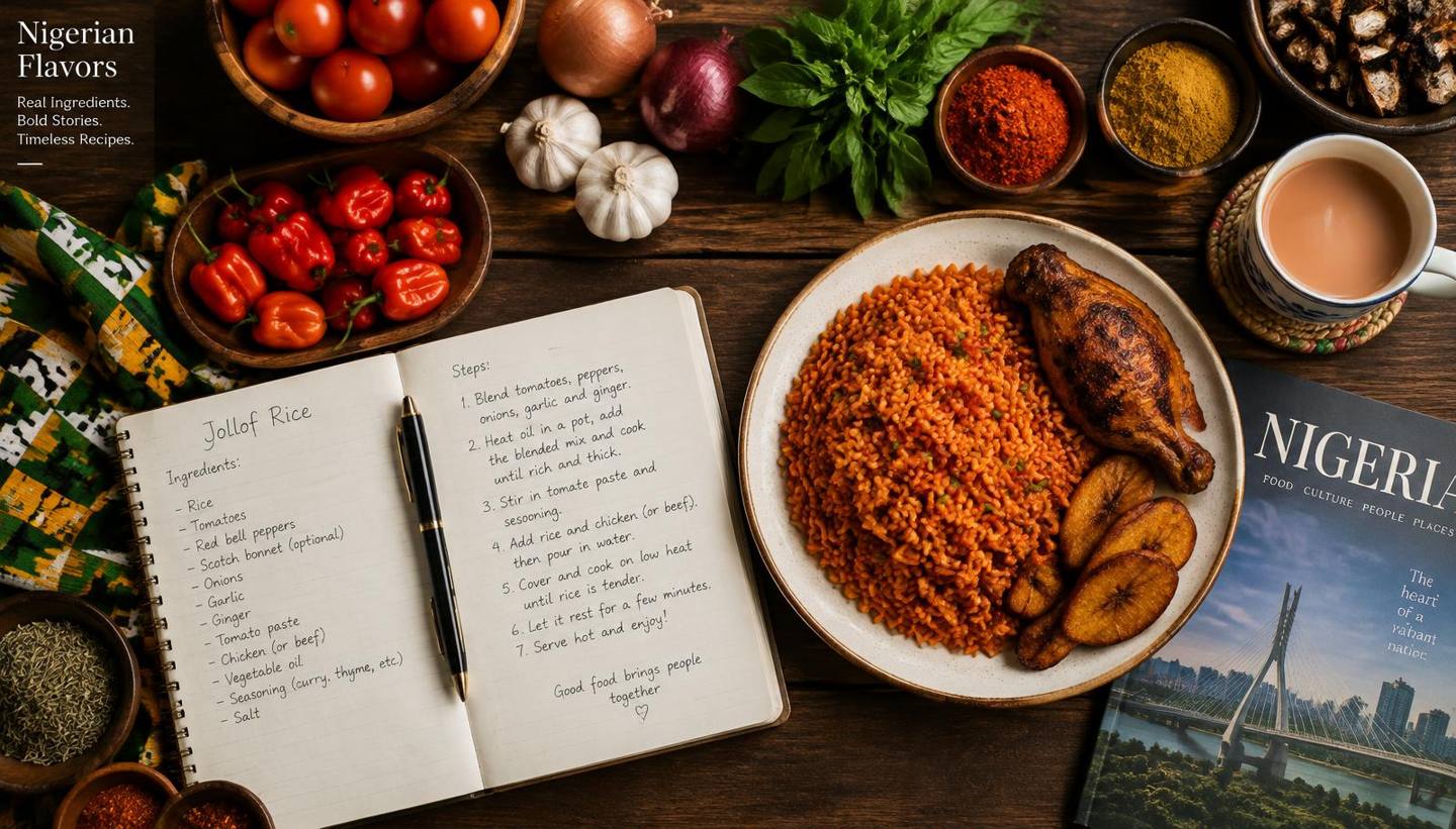 A prepared Nigerian dish served at The Promise